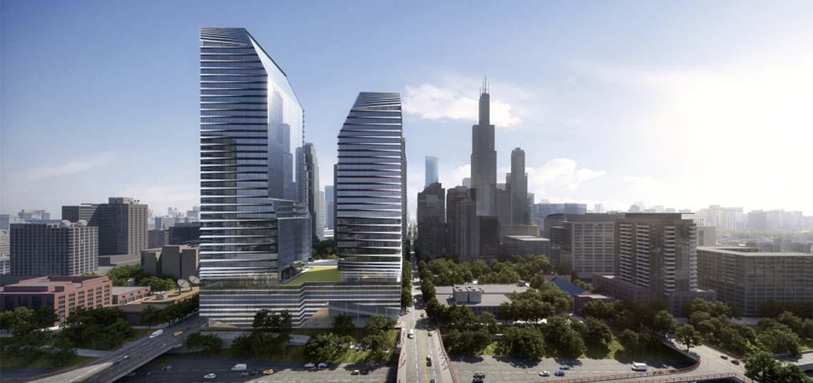 John Buck proposes two-tower office project at 655 W